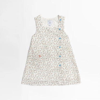 Gymnasium Asymmetric Button Dress for girl