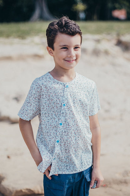 Gymnasium Oblique Button Shirt for boy