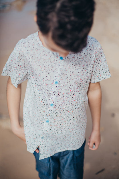 Gymnasium Oblique Button Shirt for boy