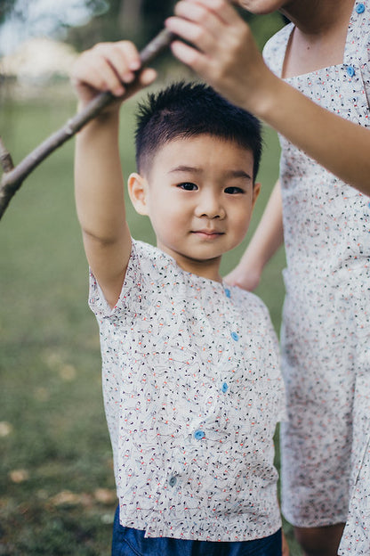 Gymnasium Oblique Button Shirt for boy