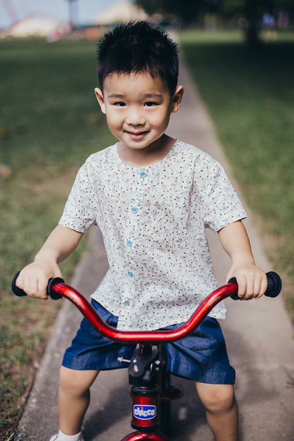 Gymnasium Oblique Button Shirt for boy
