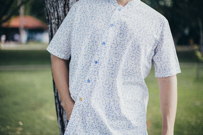 Gymnasium Oblique Button Shirt  for men