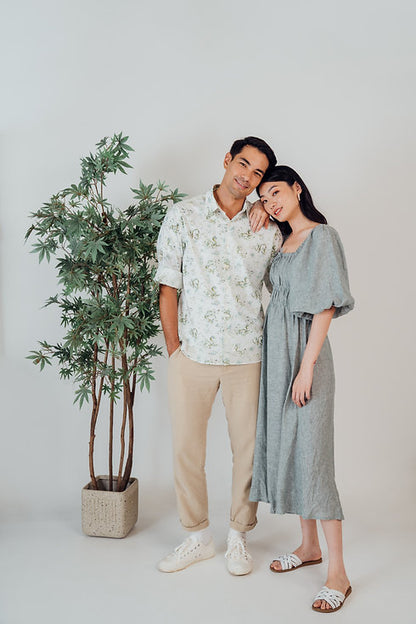 Jade Dragon Long Sleeve Shirt for Men
