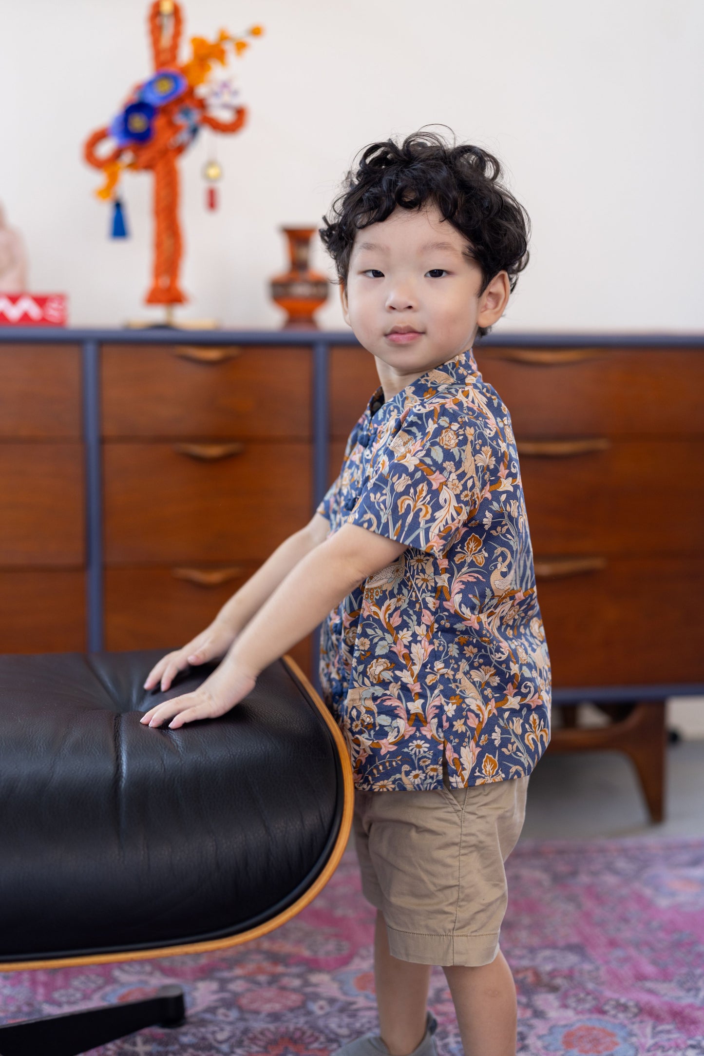 Joan Mandarin Collar Shirt for Boys