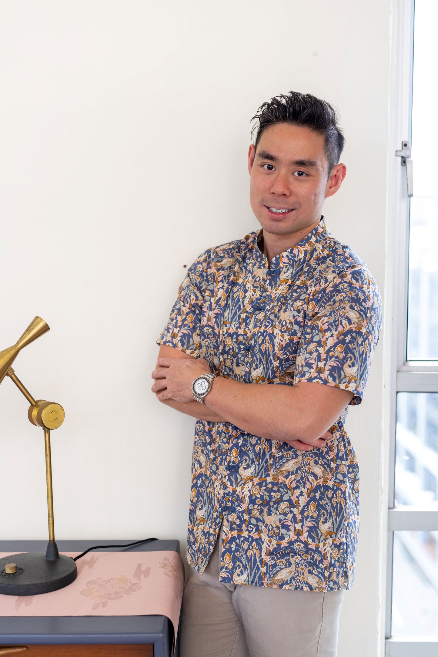 Joan Mandarin Collar Shirt for Man