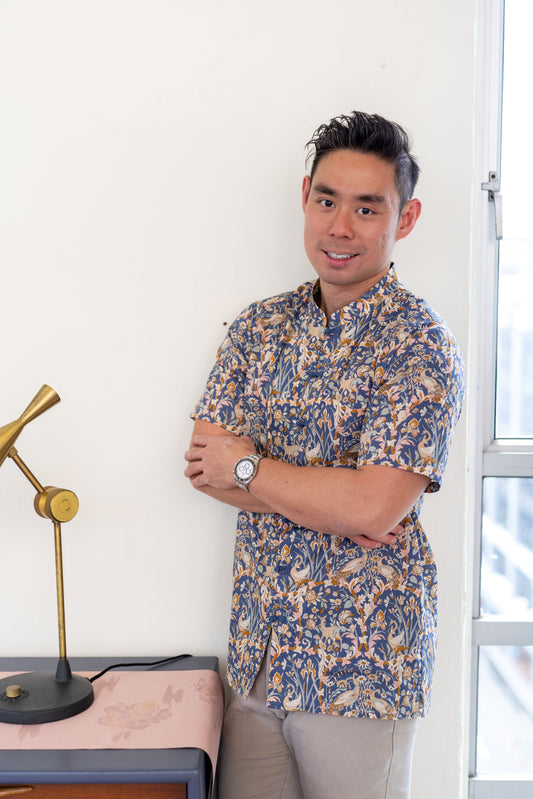 Joan Mandarin Collar Shirt for Man