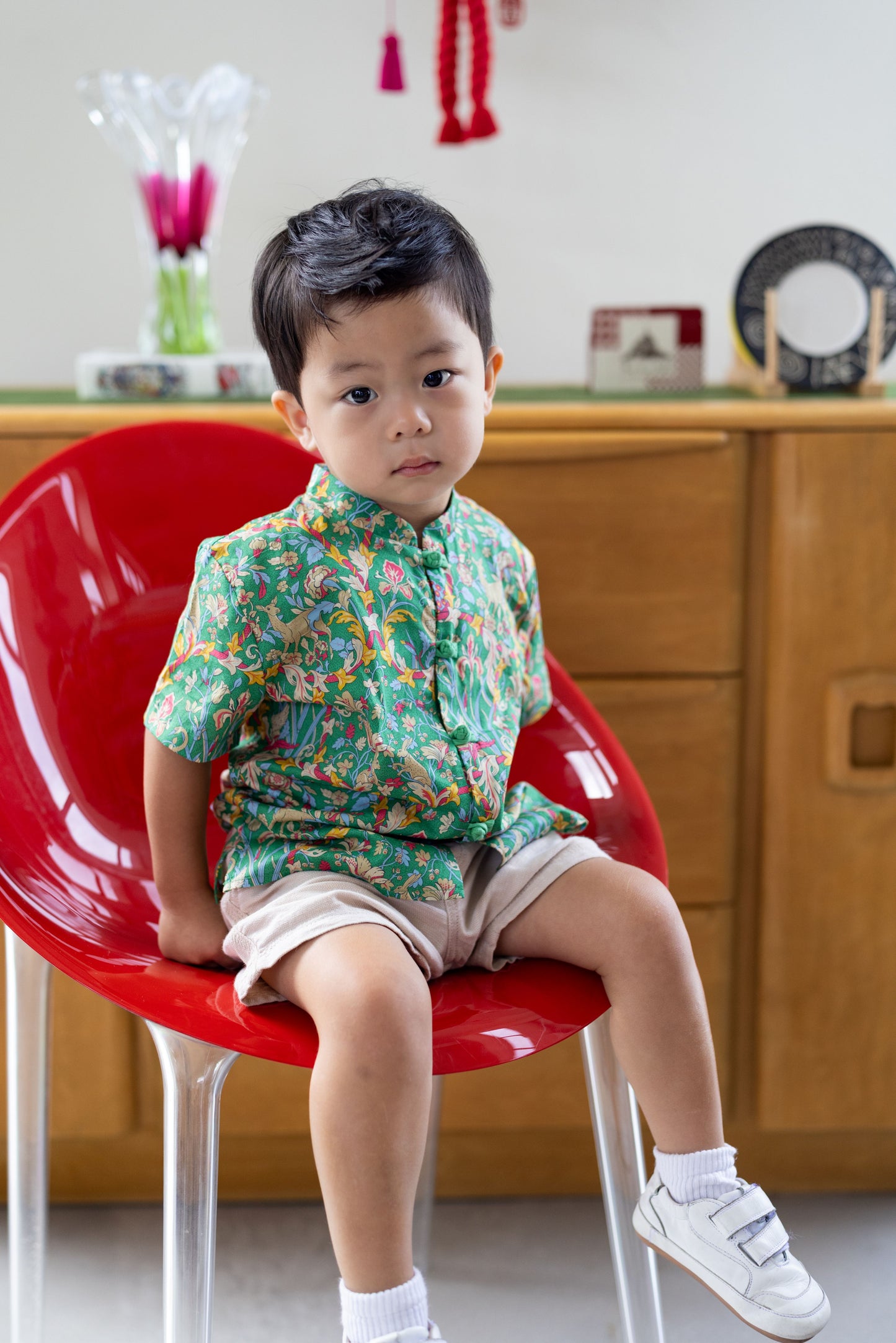 Joan Mandarin Collar Shirt for Boys