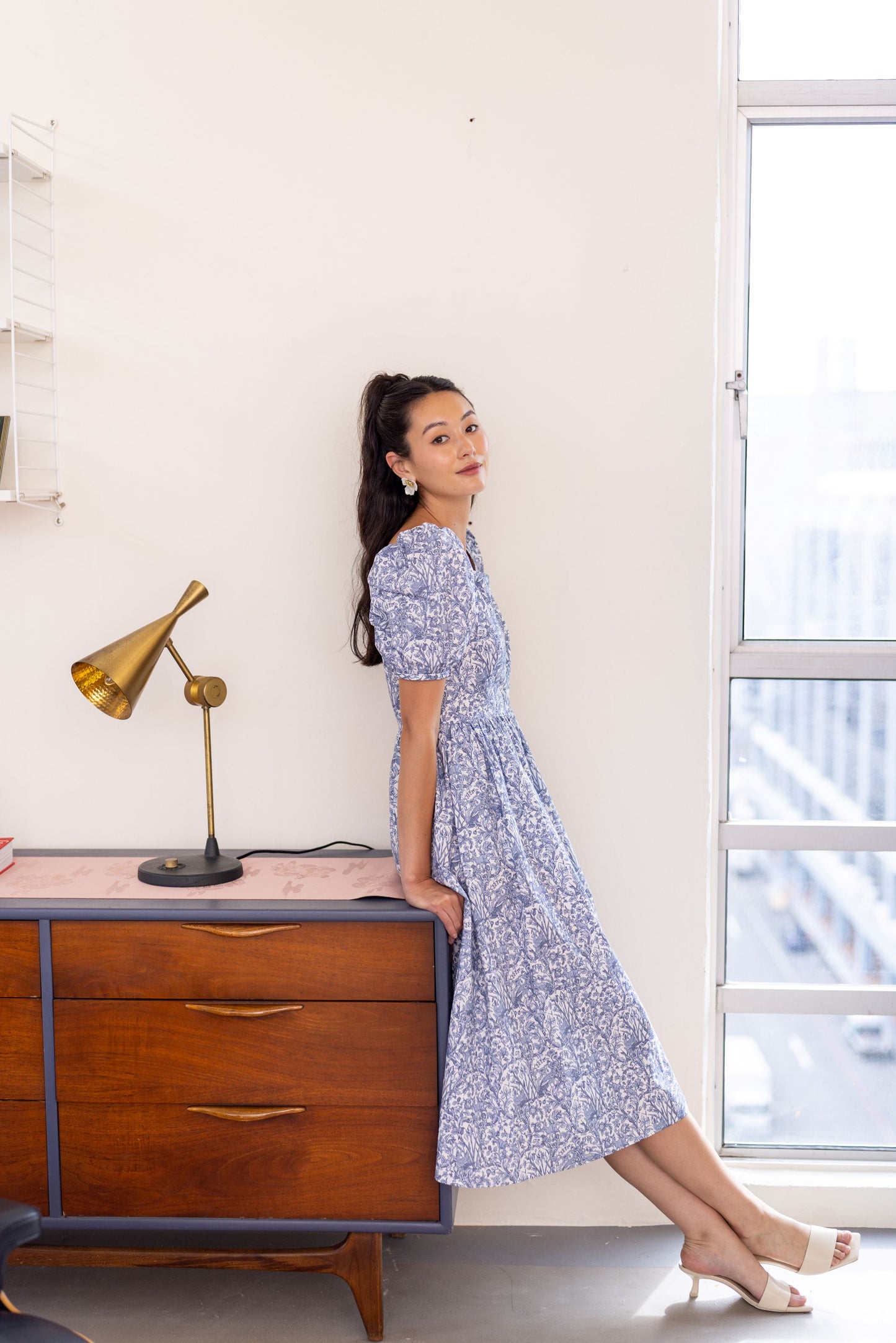 Josephine Button-Down Midi Dress for Lady