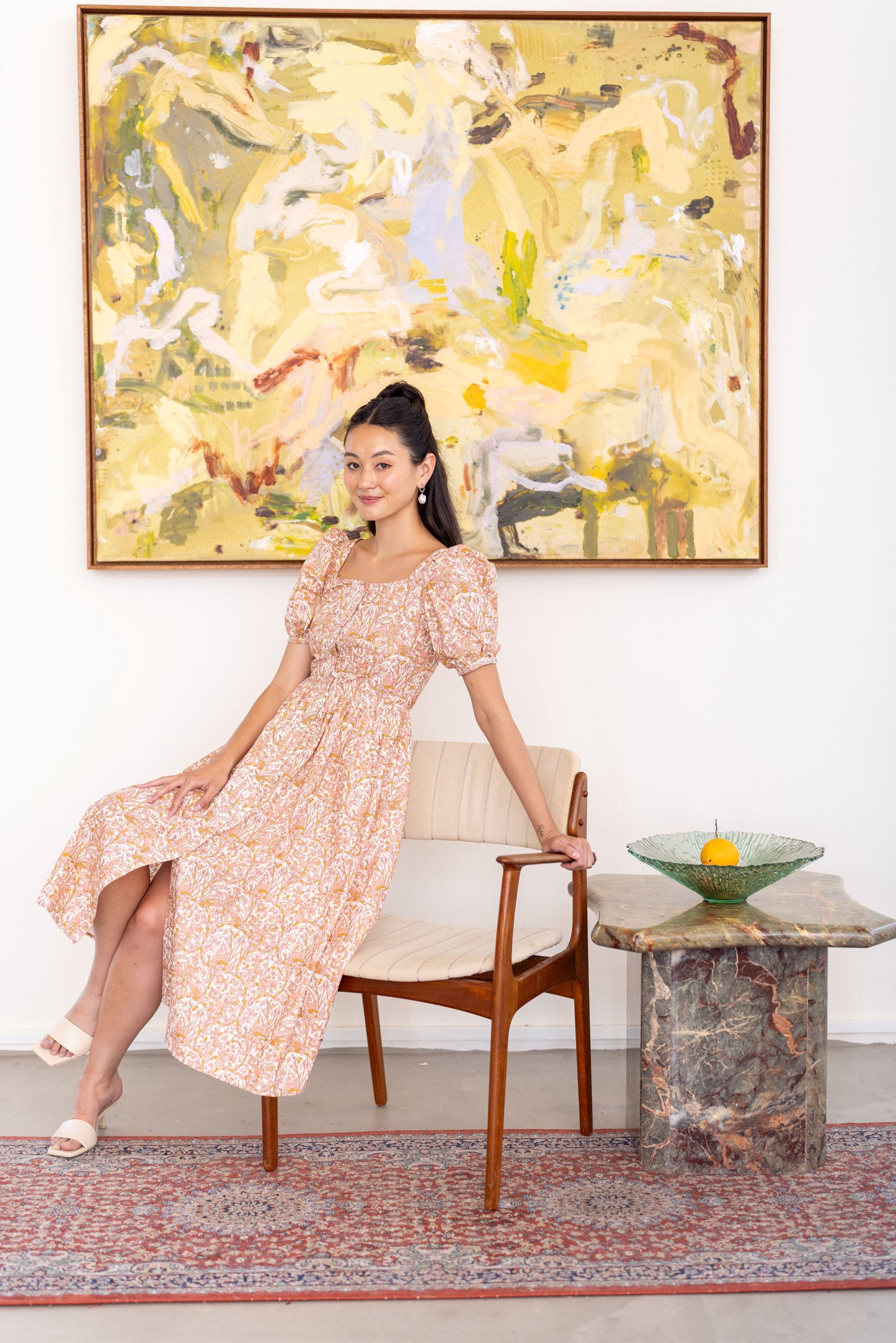 Josephine Button-Down Midi Dress for Lady