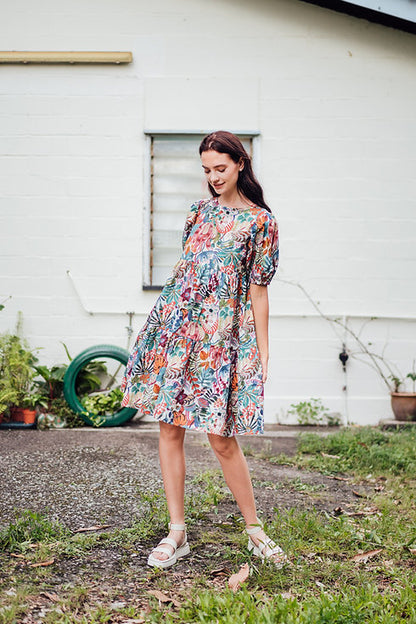 Jungle Trip Tiered Dress for Ladies