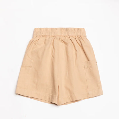 Khaki organic cotton shorts