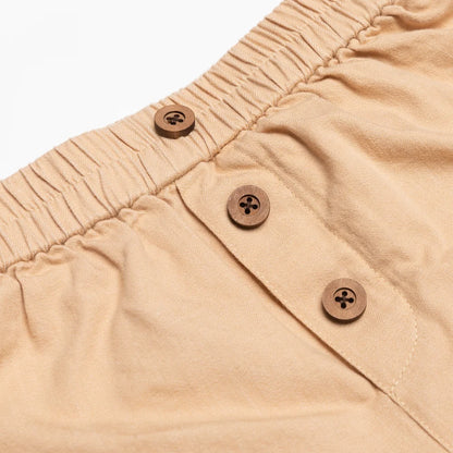 Khaki organic cotton shorts
