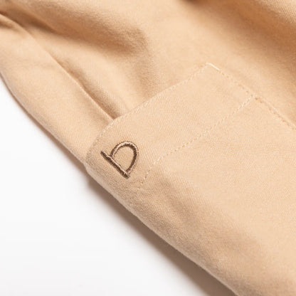 Khaki organic cotton shorts