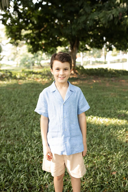 Khaki organic cotton shorts