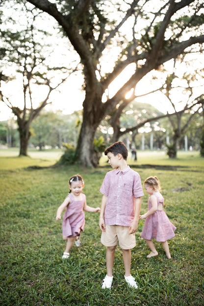 Khaki organic cotton shorts