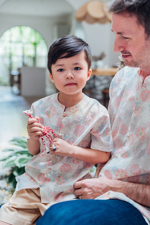 Lucky Rabbit Mandarin Collar Shirt for Men