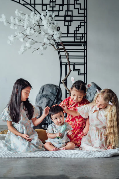 Lucky Rabbit Puff Sleeve Cheongsam for girls