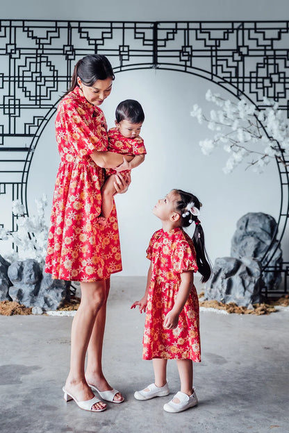 Lucky Rabbit Puff Sleeve Cheongsam for girls