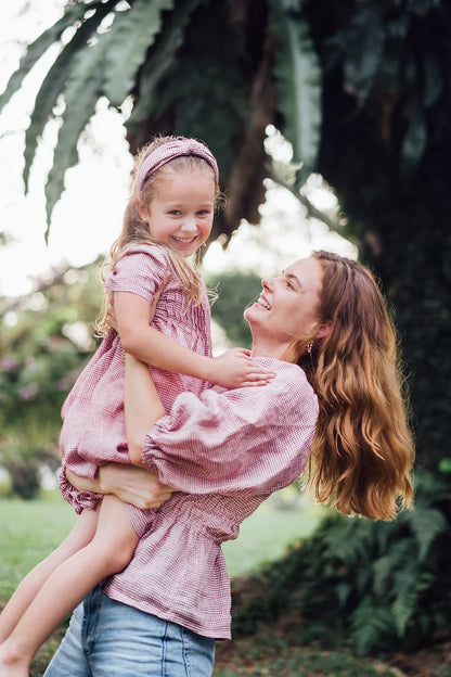 Miranda pleated linen dress for girls