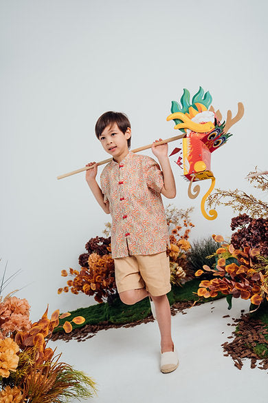 Naiad Mandarin Collar Shirt for boys