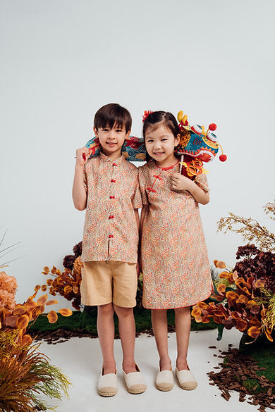 Naiad Mandarin Collar Shirt for boys