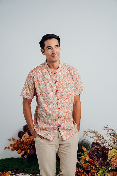 Naiad Mandarin Collar Shirt for men