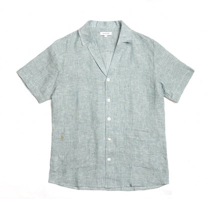 Noah Cuban collar linen shirt