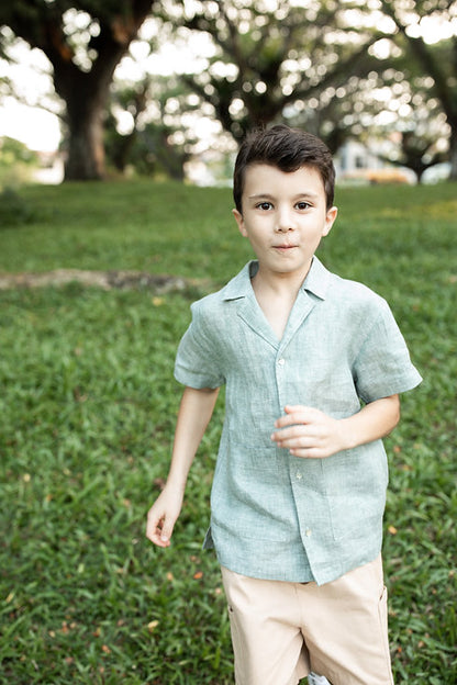 Noah cuban collar linen shirt