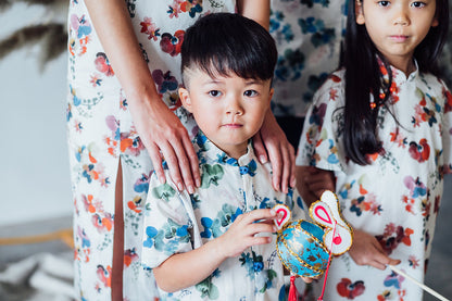 Orchid Mandarin Collar Shirt for boys