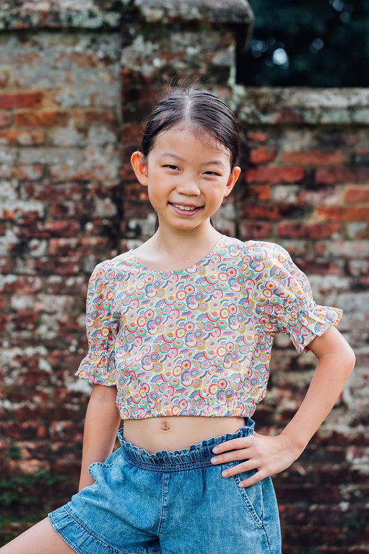 Origami Crop Top for Girls