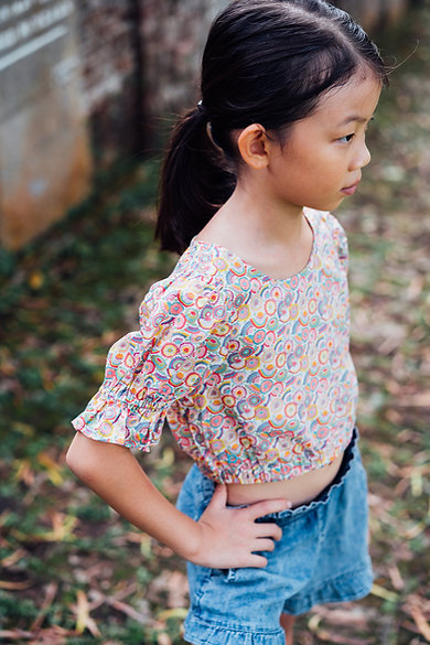Origami Crop Top for Girls