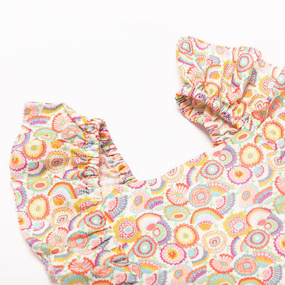 Origami Ruffle Romper for Girls