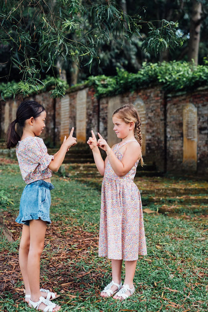 Origami Cross Front Dress for Girls