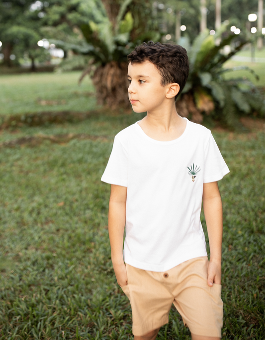 Ox embroidered organic cotton T shirt