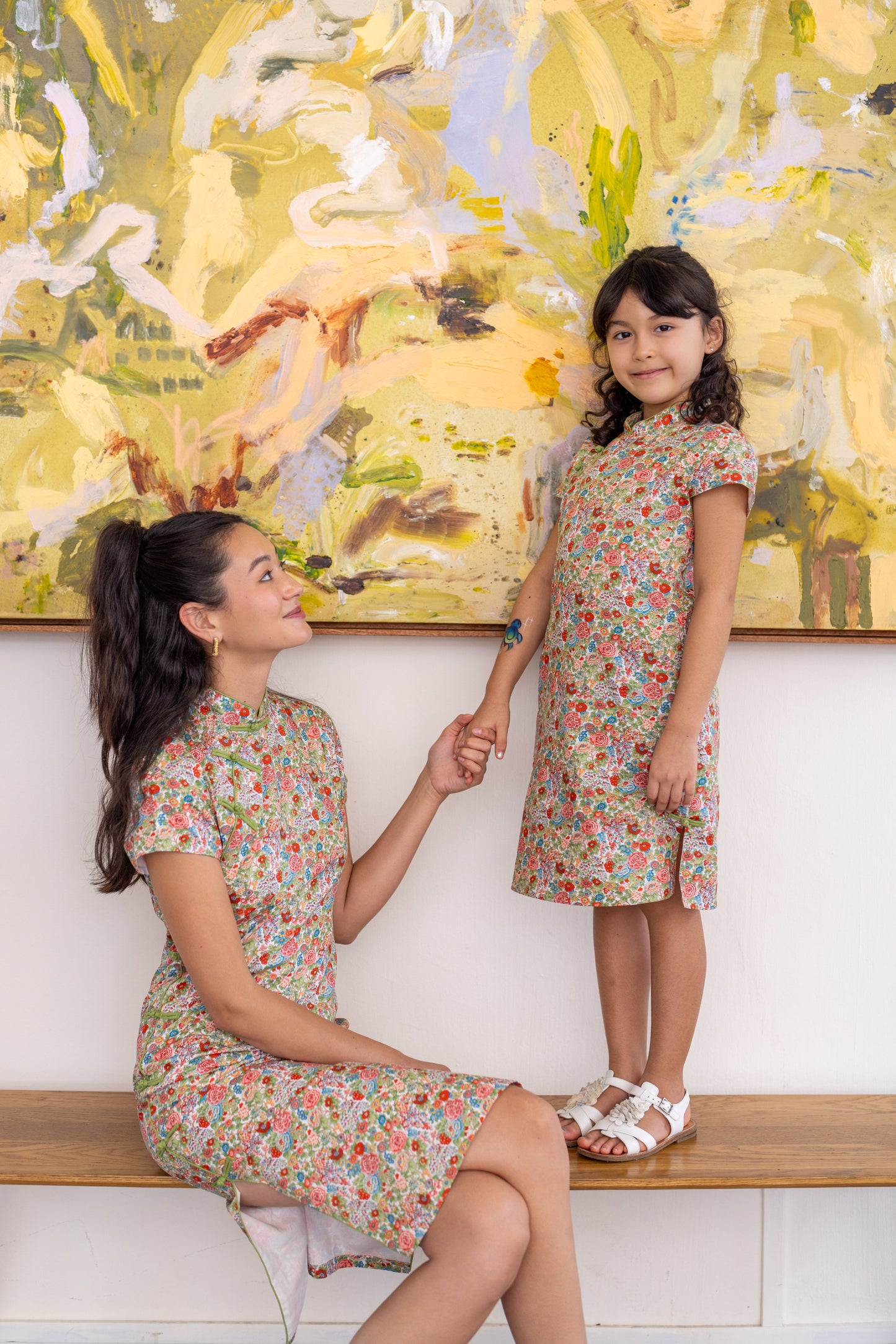 Peony Cheongsam dress for Girl