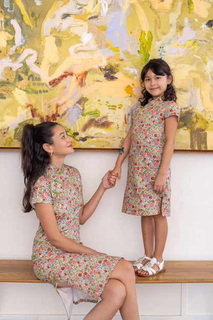 Peony Cheongsam dress for Girl