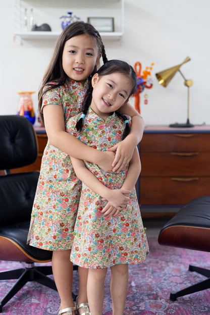 Peony Cheongsam dress for Girl