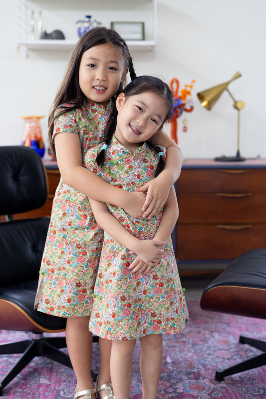 Peony Cheongsam dress for Girl