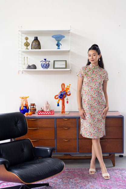 Peony Classic Cheongsam Dress for Lady