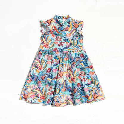 Queen of Hearts Ruffled Cheongsam for girls