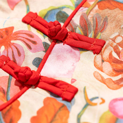 Queen of Hearts Ruffled Cheongsam for girls