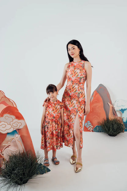 Queen of Hearts Ruffled Cheongsam for girls