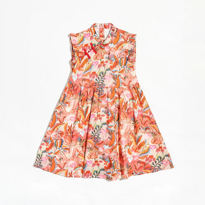 Queen of Hearts Ruffled Cheongsam for girls