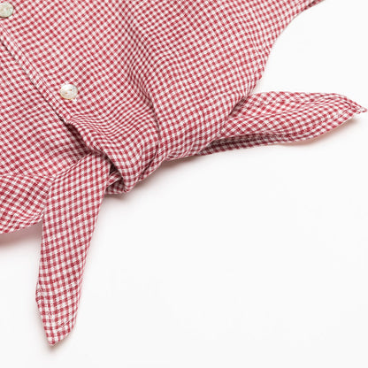 Red Gingham linen shirt