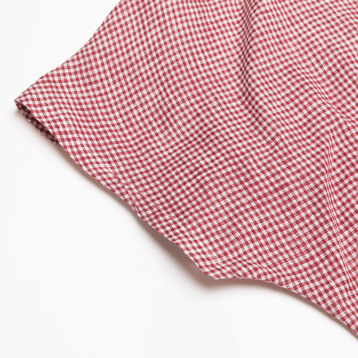 Red Gingham linen shirt