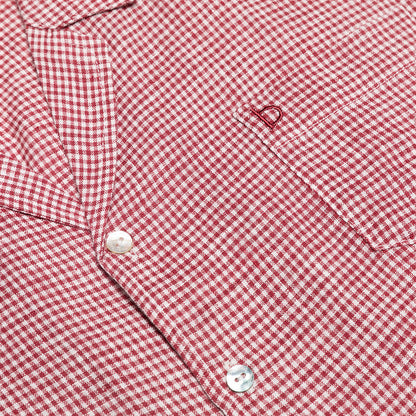Red Gingham linen shirt