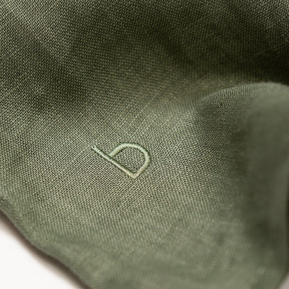Sambourne Short Sleeve Shirt for Men in moss green linen