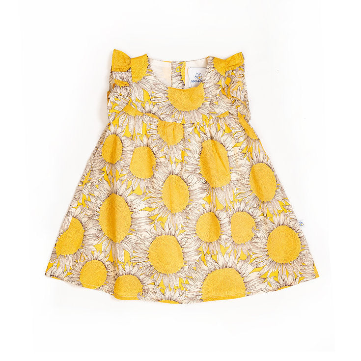 Sunflower Onesie Dress for Baby Girls