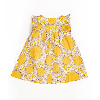Sunflower Onesie Dress for Baby Girls