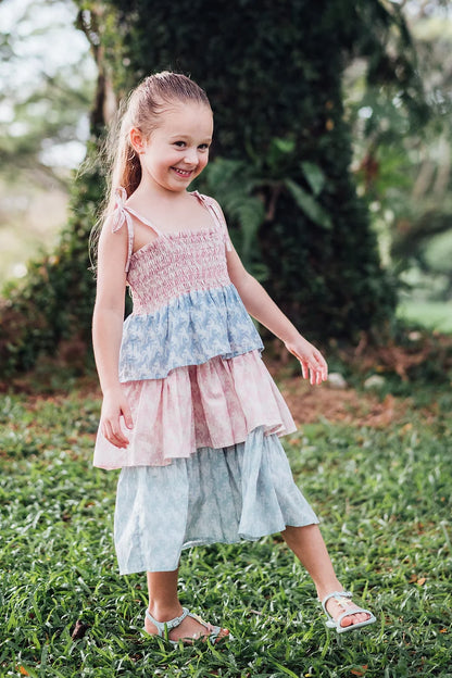 Unicorn Tiered Ruffles Dress for Girls